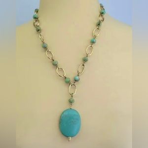 NWOT Lia Sophia Tahoe Turquoise Necklace